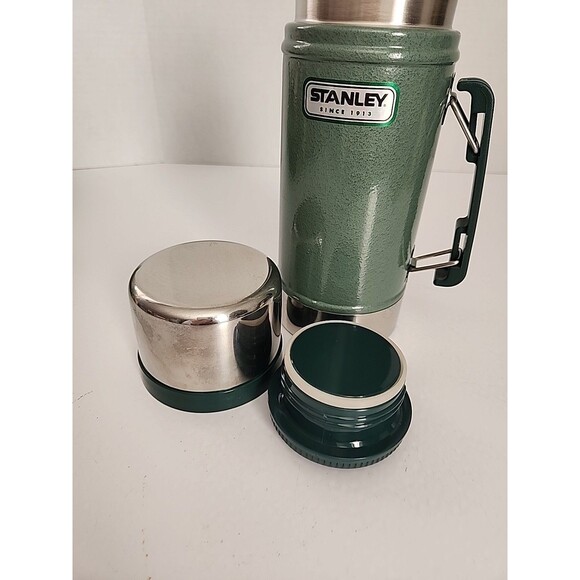 Stanley Classic Food Jar 24oz Vacuum Thermos Camping Green HOT COLD NOT USED SEE - Picture 5 of 10